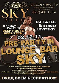 Pre-Party in Lounge Bar "SKY"