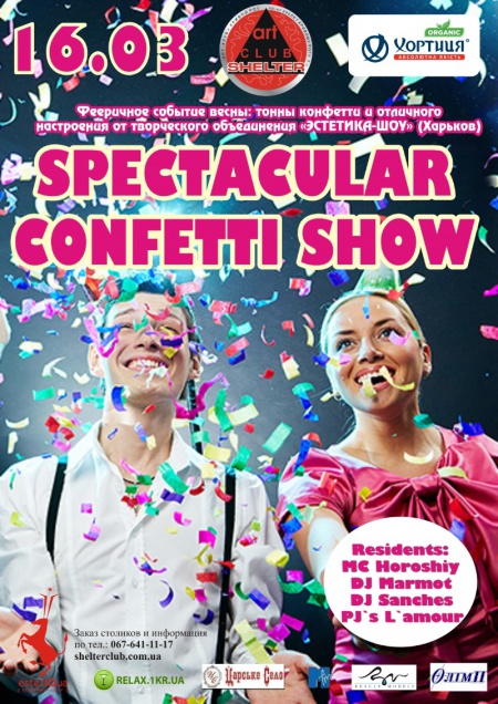 Spectacular confetti show
