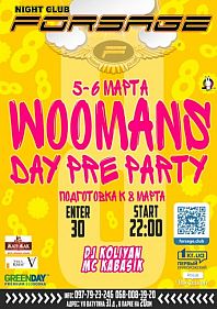 Woomans day PRE PARTY