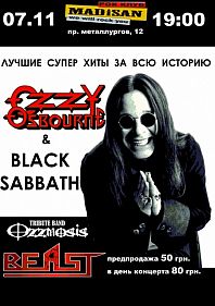 Ozzy & black sabbath tribute show