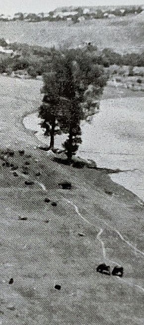 Вид на долину річки Інгулець та нижню частину вже неіснуючого селища Катеринівки