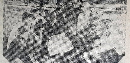 Комсомольці залізничного цеху КМК, 1936 рік
