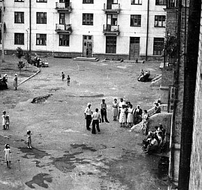 Вид двору з будинку 24 на вулиці Ватутіна, 1960-ті роки