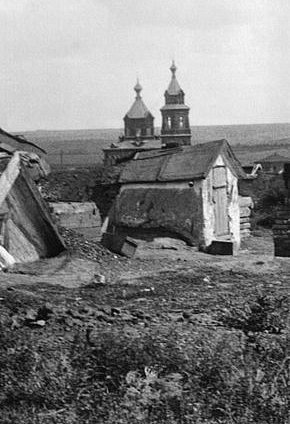 Землянки рудокопів, початок ХХ століття