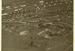 Друга світова війна. Аерофотозйомка бомбардування Кривого Рогу Люфтваффе