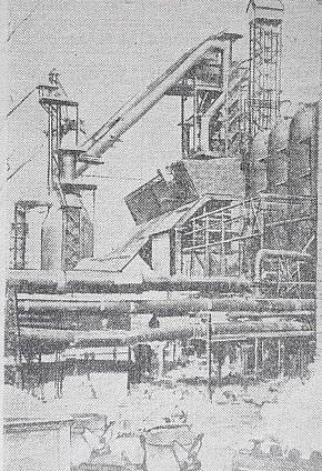 Нова доменна піч Криворізького металургійного заводу ім. Леніна, 1960 рік. Газета «Зоря»