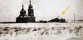 Вид на Свято-Миколаївську церкву та школу (1902-1963)