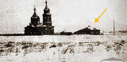 Вид на Свято-Миколаївську церкву та школу (1902-1963)