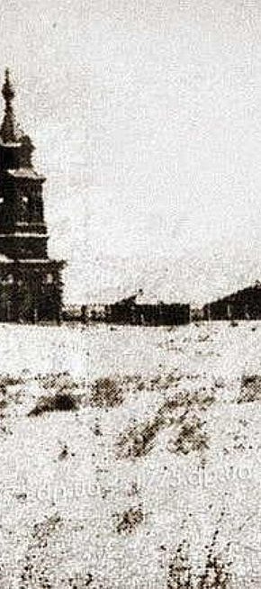 Вид на Свято-Миколаївську церкву та школу (1902-1963)