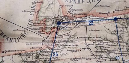 Кривий Ріг та околиці на карті Херсонського повіту 1903 року (з доповненнями 1910 року)