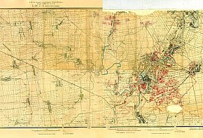 Унікальна докладна карта Криворіжжя середини 1920-х років з військовими доповненнями станом на 1943 рік