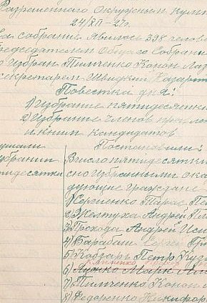 ЦДАВО, Справа 317 Фонд 5 Опис 3, початок 1920-х років