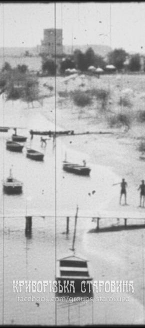 Пляжна зона на правому березі Кресівського водосховища, літо 1968 року