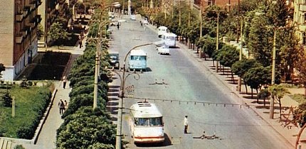 Вулиця Лермонтова. Вид на площу Миру