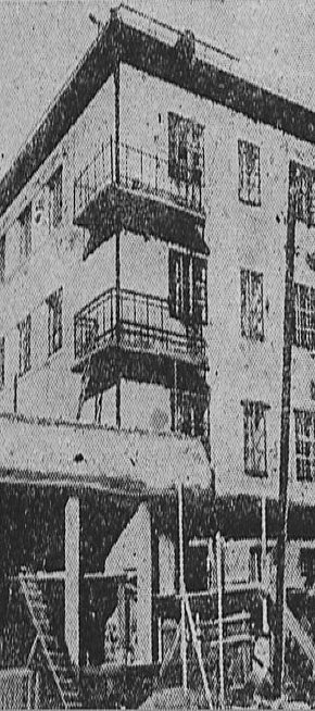 Будівництво одного з перших п'яти будинків Соцміста