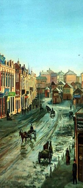 Базарна вулиця в торговий день