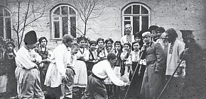 Вистава драматичного гуртка Криворізького комерційного училища, 1912 рік
