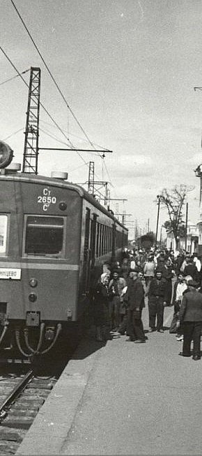 Електропоїзд, Нікополь - Довгинцеве (Кривий Ріг-Головний), 1951 рік.