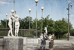 Соцмісто. Скульптури в парку ім. Богдана Хмельницького, 1950-ті роки