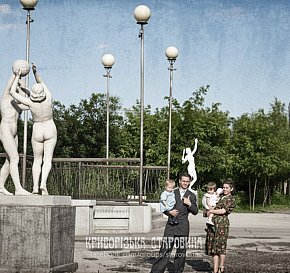 Соцмісто. Скульптури в парку ім. Богдана Хмельницького, 1950-ті роки
