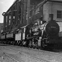 Трофейний потяг BR 55 на коліях ПівдГЗК, 1959 рік