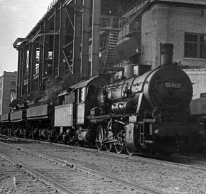 Трофейний потяг BR 55 на коліях ПівдГЗК, 1959 рік