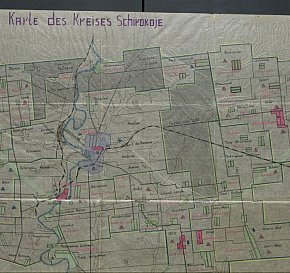 Карта Широківщини та південного Криворіжжя, 1941-1942 роки