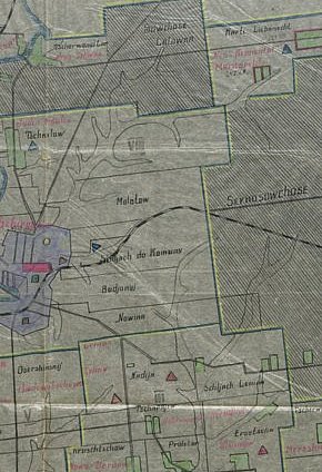 Карта Широківщини та південного Криворіжжя, 1941-1942 роки
