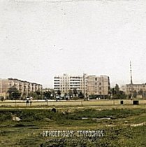 Зупинка «Ювілейна», вид з вулиці Співдружності, перша половина 1980-х років