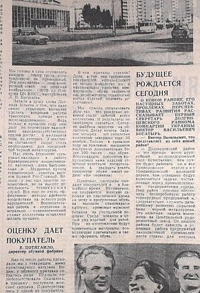 Довгинцівський район, 1980-й рік