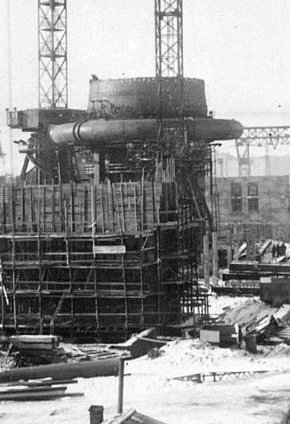 Панорама будівництва центрального вузла доменної печі №8, 1967 рік