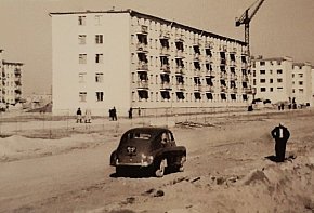 Будівництво вулиці Віталія Матусевича, початок 1960-х років