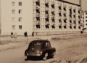 Будівництво вулиці Віталія Матусевича, початок 1960-х років