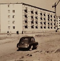 Будівництво вулиці Віталія Матусевича, початок 1960-х років