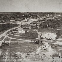Веселі Терни, вигляд з парашутної вежі на центр села у 1932-1933 роках