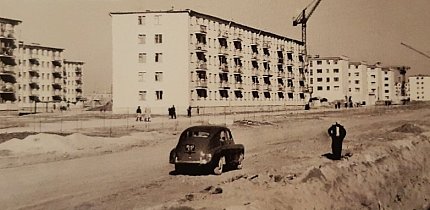 Будівництво вулиці Віталія Матусевича, початок 1960-х років