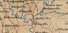 Криворіжжя на карті, 1866 рік