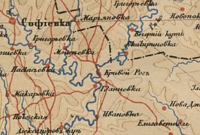 Криворіжжя на карті, 1866 рік