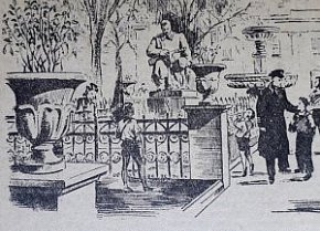 Малюнок із пам'ятником радянським воїнам, 1962-й рік