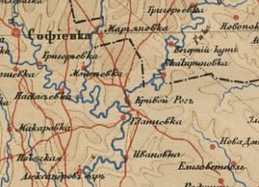 Криворіжжя на карті, 1866 рік