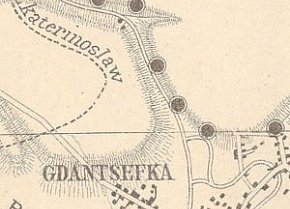 Фрагмент мапи Криворіжжя, 1882 року