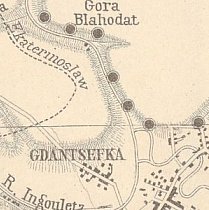 Фрагмент мапи Криворіжжя, 1882 року