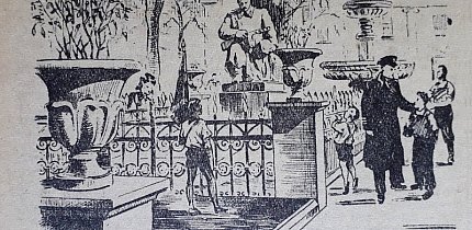 Малюнок із пам'ятником радянським воїнам, 1962-й рік