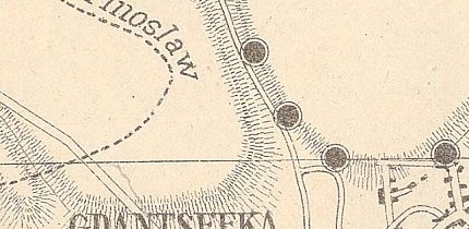 Фрагмент мапи Криворіжжя, 1882 року