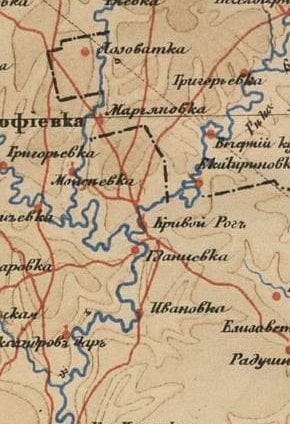 Криворіжжя на карті, 1866 рік