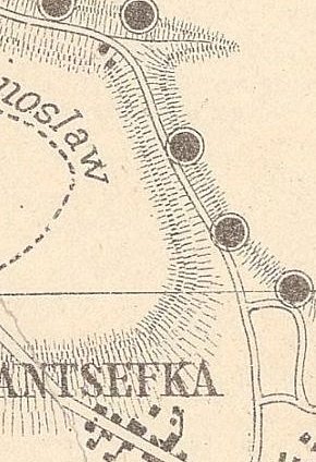 Фрагмент мапи Криворіжжя, 1882 року