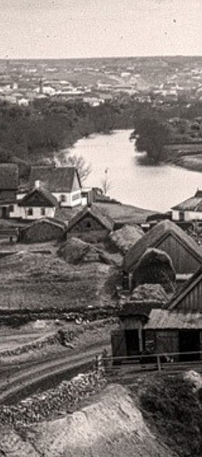 Вид на містечко Кривий Ріг та річку Саксагань з Тарапаківської гори (майбутнього Прорізу), 1908 року