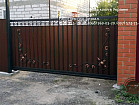 Орні (відкатні) двостулкові металеві ворота. Відкатні ворота