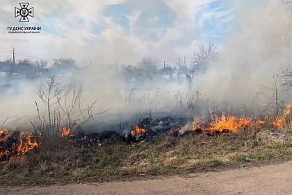 У Кривому Розі та районі гасили загоряння сухостою