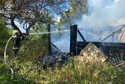 В Криворожском районе горела крыша жилого дома